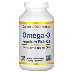 [iHerb] California Gold Nutrition Omega-3，優質魚油，240 粒魚明膠軟膠囊
