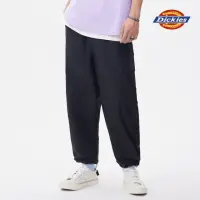 在飛比找momo購物網優惠-【Dickies】男款黑色側邊大口袋寬版工裝長褲｜DK011