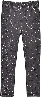 [Joisal] Girls' Leggings 4T Star Constellation Pattern, Comfortable Leggings for Girls, Activewear Pants for Kids