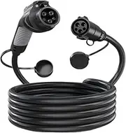 50A 21FT EV Charger Extension Cable J1772 SAE Type1 Connector Female Plug to Male Socket EV Charger Extension Cord