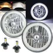 COB White LED Halo Headlights 6K 4000Lm LED Light Kit Fits 76-2016 Jeep Wrangler (for: Jeep)