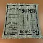 Brybelly Giant Checkers and Mega Tic Tac Toe Reversible Indoor/Outdoor Rug