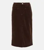 [Frame] Frame High-rise corduroy midi skirt 32 brown