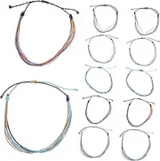 [SAFIGLE] Boho Style Anklet Waterproof String Bracelet for Beach Swimming and Summer Outfits Random