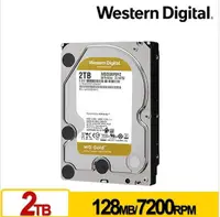 在飛比找Yahoo奇摩購物中心優惠-WD 金標 2TB 3.5吋 SATA 企業級硬碟 WD20