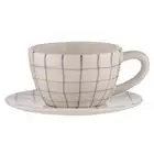 Ladelle Carnival Stoneware 9cm Cup & 15cm Saucer Set Drinking Tea/Coffee Lilac