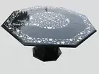 42" Marble Center Dining Table Top Semi Precious Stones With 18" Marble Stand