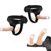 Dual Strap Realistic Double Ended Plugss For Woman Chastity Panties Removable