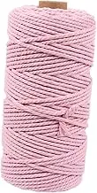 1 Roll Present Wrapping Rope Cotton Satin Cord for Hanging Twine Wedding Decor Thick Twisted Macrame Cord Macrame Rope Colored Cord Macrame Craft Cord Pink