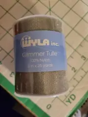 WYLA inc. Glitter Tulle Silver 3" x 25 yds. 2 Rolls