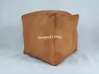 Square Moroccan Leather Ottoman Pouf Footstool Pouffe Coffee Table Moroccan Pouf