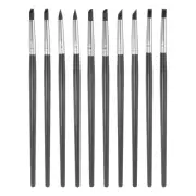 10pcs Silicone Clay Sculpting Tool Clay Sculpting Rubber Tip Shaping Pen Black