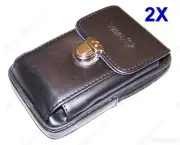 2x Double Pouch Black Case Clip for HP 35s 10c 11c 12c 12CP 15c 16c 10BII+ 17BII