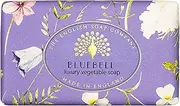 The English Soap Company Vintage Wrapped Soap Bar, Bluebell Shea Butter Soap Bar, Moisturising Soap Bar for Face and Body, Bluebell Scent 190g