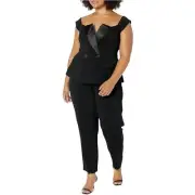 City Chic Sexy Tuxe Jumpsuit Off The Shoulders