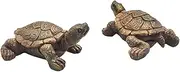 MAOMIA 2 Pcs Miniature Turtle Figurines, Fish Tank Decoration Fairy Garden Teutle Landscape Decor Ornament