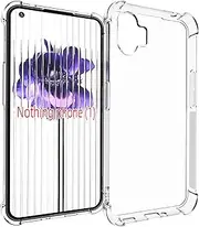 USTIYA Case for Nothing Phone 1 Clear TPU Four Corners Protective Cover Transparent Soft