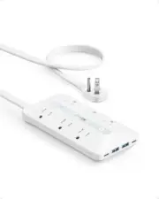 Flat Plug Power Strip (300J), Anker 20W USB C Power Strip