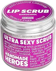 100% Natural Lip Scrub, Vegan Conditioning Bakuchiol Lip Exfoliator - Gentle Exfoliant, Sugar Lip Polish, Lip Balm, Lip lip gloss and Lip Exfoliator Scrubber for Chapped and Dry Lips, 1oz (Bakuchiol)