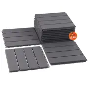 Interlocking Deck Tiles, 12 PCS 12” X 12” Patio Tiles Waterproof Plastic Outdoor