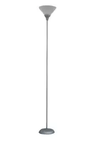 Room Essentials™ ~ 3-Way Switch ~ Floor Lamp ~ Gray Finish ~ Plastic Shade