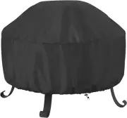 Round Fire Pit Cover 36 in - Outdoor Waterproof Windproof Cover for 30-36 in Pit