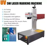 Air Cooling 5W UV Laser Marking Engraver Machine For PVC Glass Wood Plastic