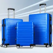 ALFORDSON Luggage 3PCS Suitcase Sets Trolley TSA Carry on Hard Case Blue