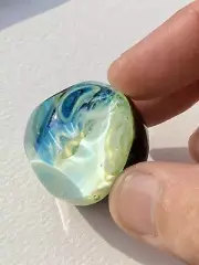 Glass Boro Marble Hand Made Art Marble Cloud Sculpture With Cut Viewing Windows