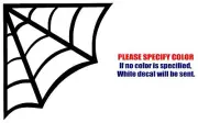 Corner Spider Web Decal Sticker Funny Vinyl Car Window Bumper Wall Laptop 9"