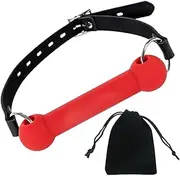 Sex Bite Gag Restraints Ball Mouth Plug Silicone Ballgag Bondage Muzzles Gag Breathable Gag Toys Bondage Strap Gag for Sex Mouth