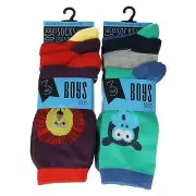 Boys 3 Pack Socks 2 Designs To Choose From Lion OR Monkey : SK308