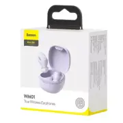Wireless Headphones Baseus TWS Bluetooth 5.0 Earphone HD Charging Headset Purple