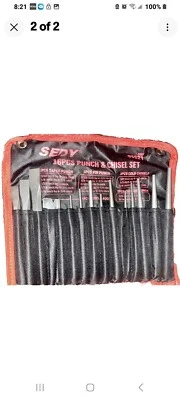 Sedy 16pcs Punch And Chisel Set With Cloth Roll Up Storage Pouch✨