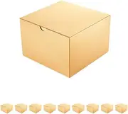 PETSLOVE 10 Gift Boxes 15x15x10 CM Small Gift Boxes with Lids,White Gift Boxes Bulk for Wedding, Party, Birthday, Bridesmaid Proposal Boxes for Light Gifts（Glossy, Grain Texture）