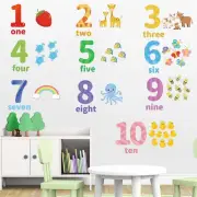 Large Number Wall Decals Stickers Educational Learning Sticker Assorted
