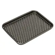 Bakemaster Perfect Crust Carbon Steel 24x18cm Baking Tray Rectangle Bakeware GRY