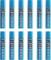 Pentel Ain Stein Lead Refill 0.7mm HB Grade, 12 Leads Per Tube, Box of 12 Tubes, Total 144 Leads (C277S-HB)