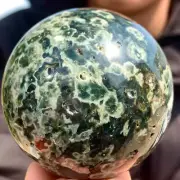 334G Natural Colorful ocean jasperquartz geode crystal sphere ball healing