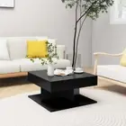 Modern Coffee Table Square Black Chipboard Living Room Office Decor Furniture