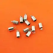 6 Stainless Steel Cord Ends 10mm x 5mm Fits 4mm Cord - FD220