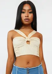 Golden Moments Halter Crop Top