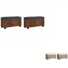 Storage Bench with Cushion Blanket Box Entryway Bench Seat Cattail vidaXL