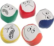 SUPVOX 5pcs Bean Bags Lightweight Durable Throwing Game Outdoor Fun Cartoon Expressions for Boys Enhance Coordination Skills Playgrounds