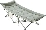 Steel Foldable Camping Bed with Soft Mattress Comfortable Foldable Bed Lightweight Portable Camp Bed Carry Bag Included