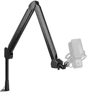 Elgato Wave Mic Arm – Swivel Suspension Boom, Hidden Cable Channels, Versatile Desk Clamp, Counterweight, 1/4“-3/8“-5/8“ Mic Mounts, Studio, Broadcast, Streaming, Work from Home, Professional Mic Arm