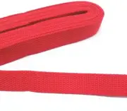 Canvas Red Webbing Roll 1" Width Strap for Belts, Bags, Crafts 5 yards