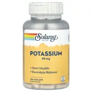 Solaray, Potassium, 99 mg, 200 VegCaps