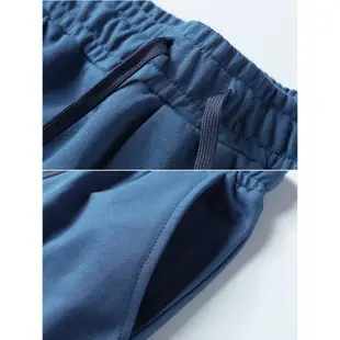 藍色秋季針織墜感潮流學生運動褲