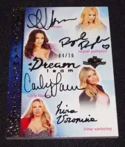 2017 Benchwarmer Dreamgirls DREAM TEAM Quad Auto/10 KENNEDY Pomplun CARLY Irina